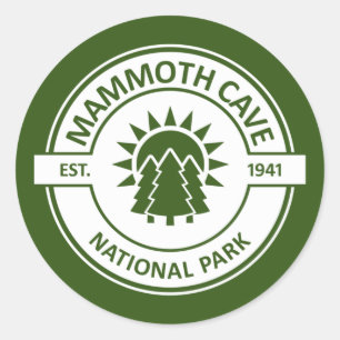 Mammoth Cave National Park Sun Trees Classic Round Sticker