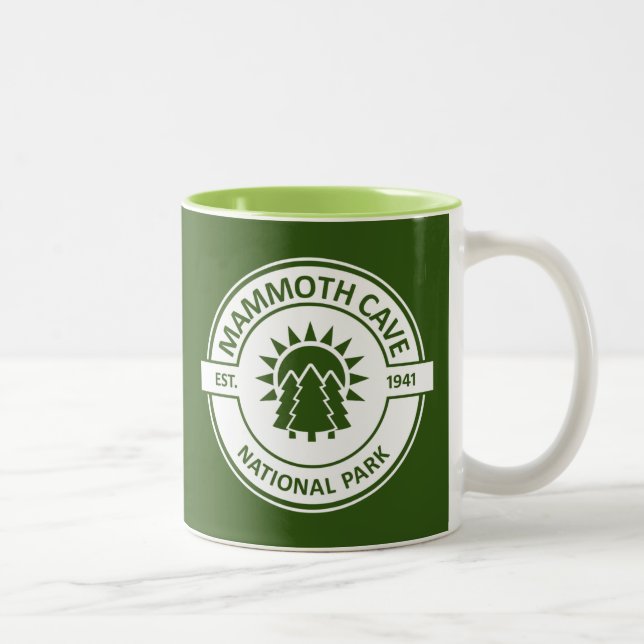 Mammoth Cave National Park Sun Trees Two-Tone Coffee Mug (Right)