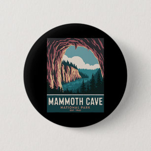 Mammoth Cave National Park Vintage Camping Hiking  6 Cm Round Badge