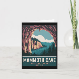 Mammoth Cave National Park Vintage Camping Hiking  Card