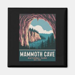Mammoth Cave National Park Vintage Camping Hiking Magnet