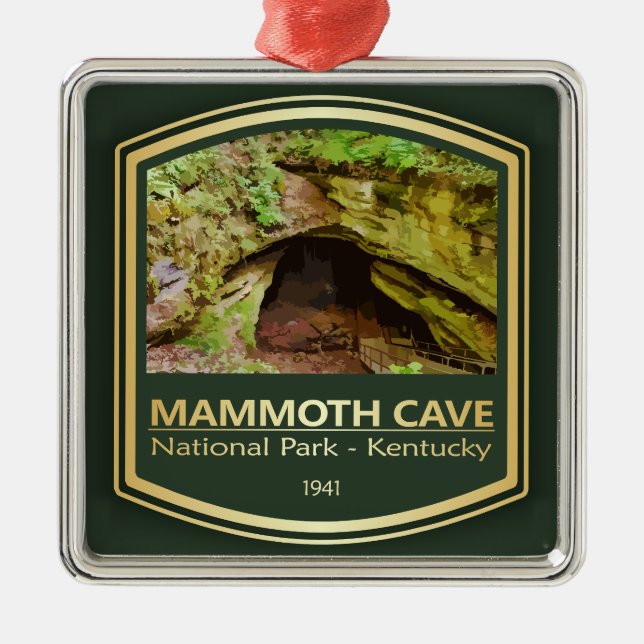 Mammoth Cave NP (PF1) Metal Tree Decoration (Front)