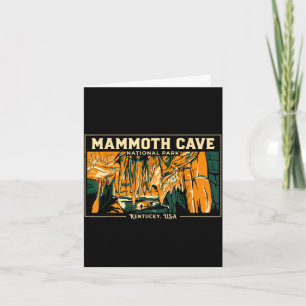 Mammoth cave vintage national park adventure card