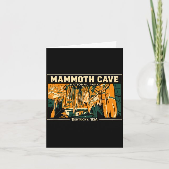 Mammoth cave vintage national park adventure  card (Front)