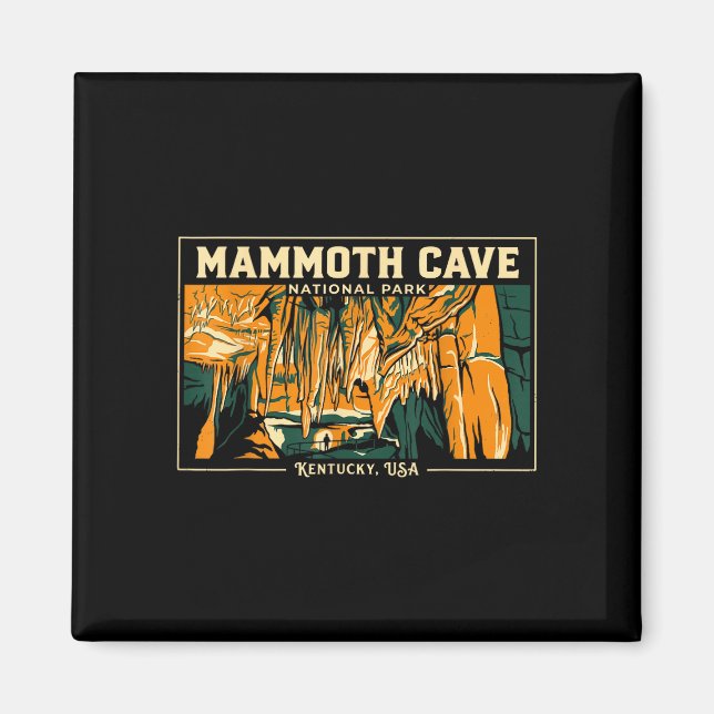 Mammoth cave vintage national park adventure  magnet (Front)