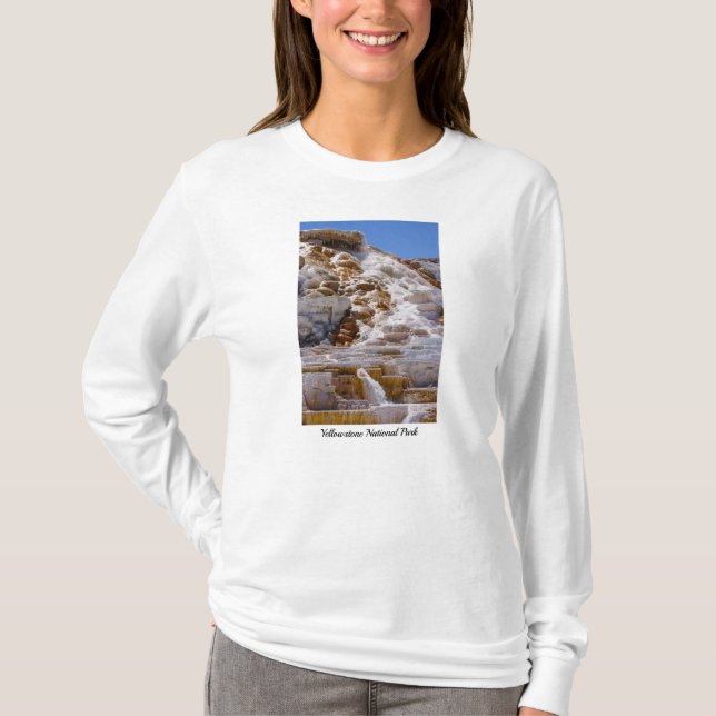 Mammoth Hot Springs Long Sleeve T-Shirt (Front)