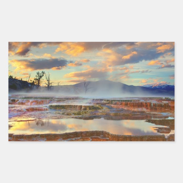 Mammoth Hot Springs Rectangular Sticker (Front)
