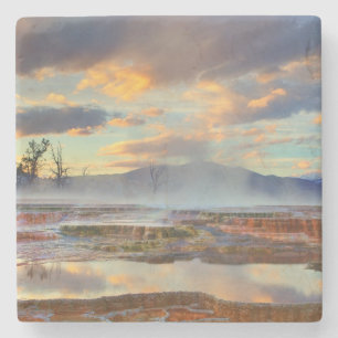 Mammoth Hot Springs Stone Coaster