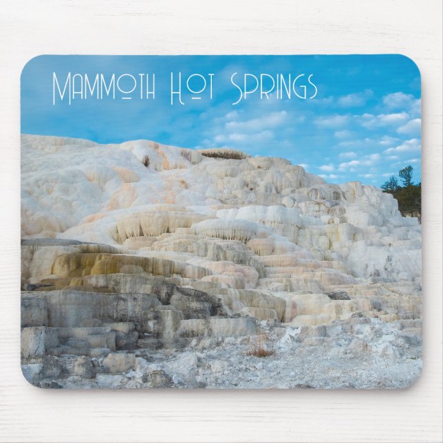 Mammoth Hot Springs Yellowstone National Park Mouse Pad (Front)
