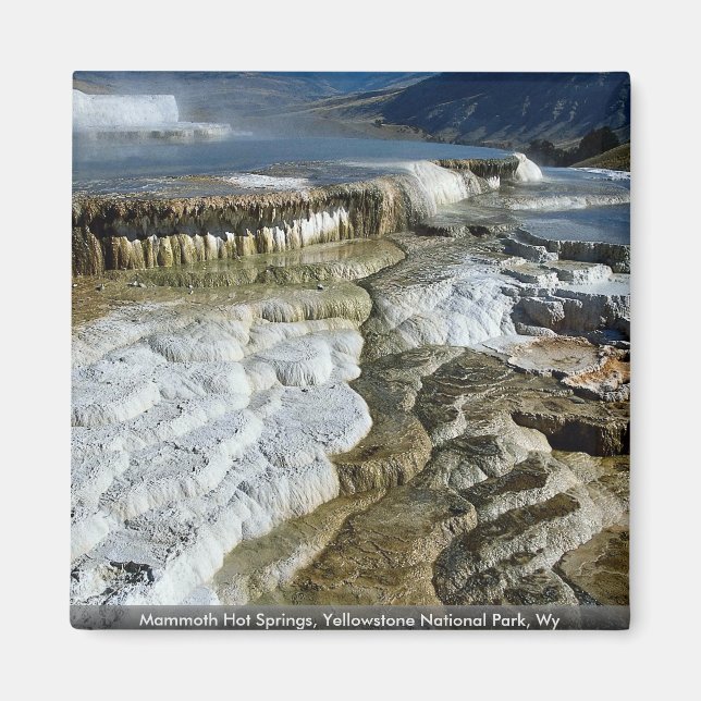 Mammoth Hot Springs, Yellowstone National Park, Wy Magnet (Front)