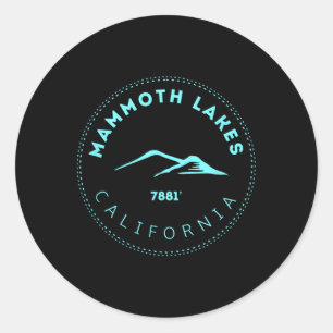 Mammoth Lakes California Mountain Town - Elevated Classic Round Sticker