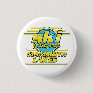 Mammoth Lakes California Ski logo 3 Cm Round Badge