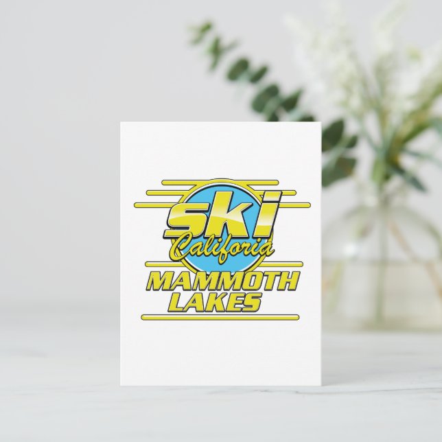 Mammoth Lakes California Ski logo Postcard (Standing Front)