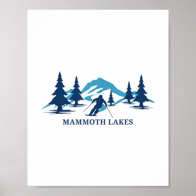Mammoth Lakes California Ski Resort Skiing Skier _ Poster (Front)