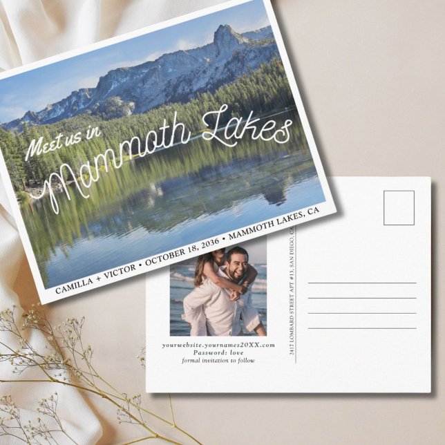 Mammoth Lakes Wedding Save the Date Postcard (Mammoth Lakes Wedding Save the Date Postcard
)