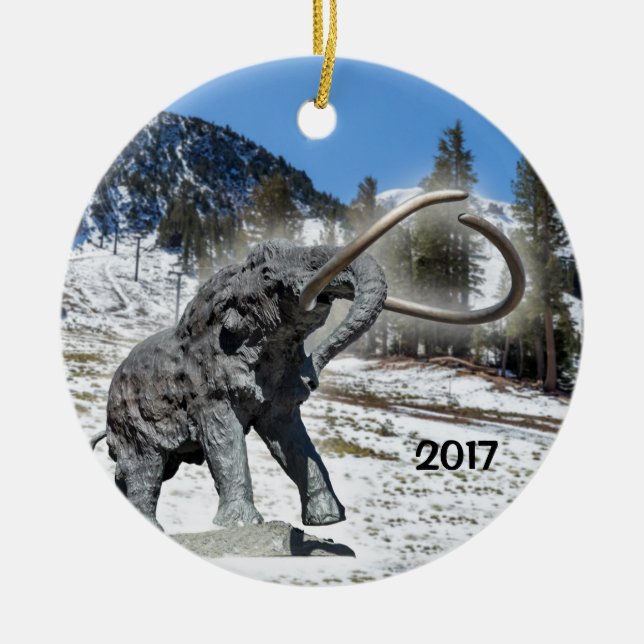 Mammoth Mountain, CA Ceramic Tree Decoration (Front)