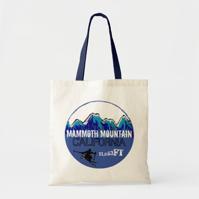 Mammoth Mountain California blue ski art bag (Front)