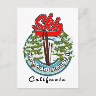 Mammoth Mountain California ski logo Postcard