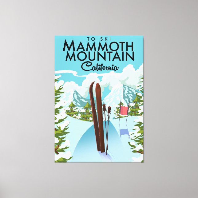 Mammoth Mountain California to ski Canvas Print (Front)