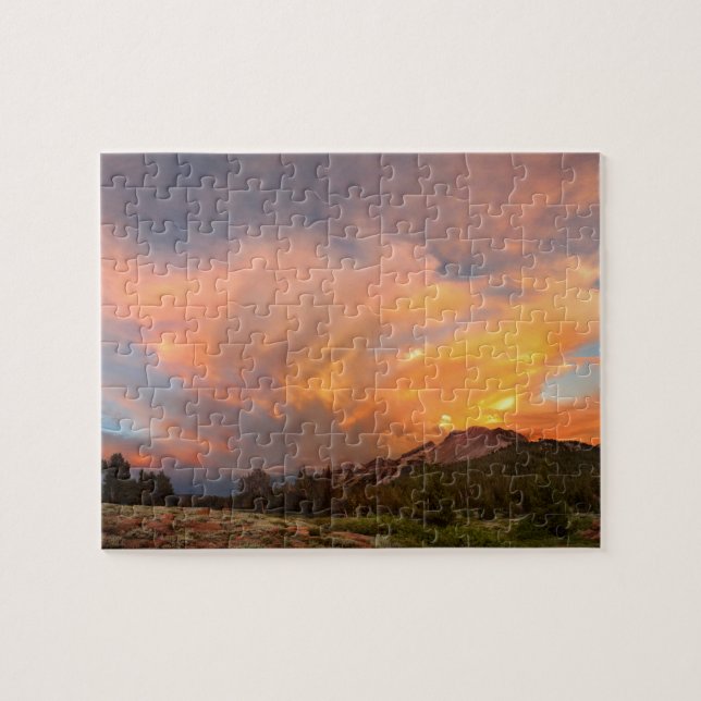 Mammoth Mountain Sunset from Minaret Summit Jigsaw Puzzle (Horizontal)