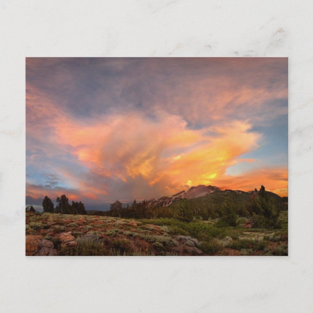 Mammoth Mountain Sunset from Minaret Summit Postcard (Front)