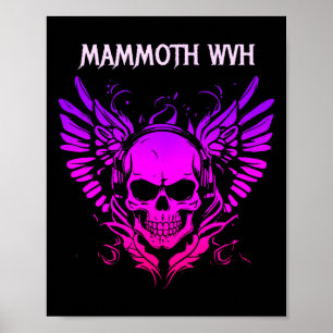 Mammoth Music Wvh Funny Vintage Design Skull For M Poster
