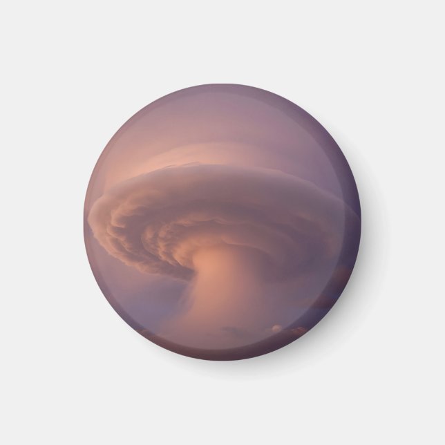 Mammoth Supercell Thunderstorm Mushroom Cloud  Magnet (Front)