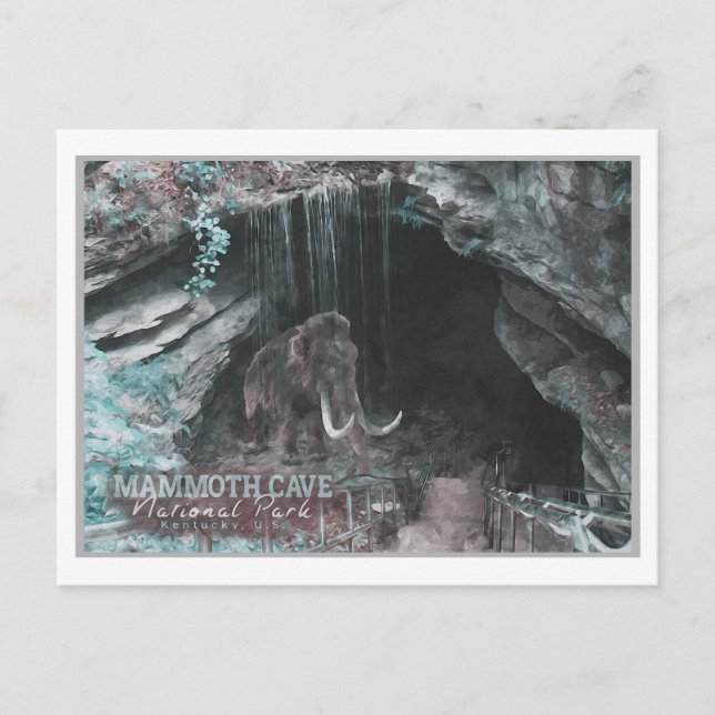 MAMMOTH WATERCOLOR - MAMMOTH CAVE - KENTUCKY US POSTCARD (Front)