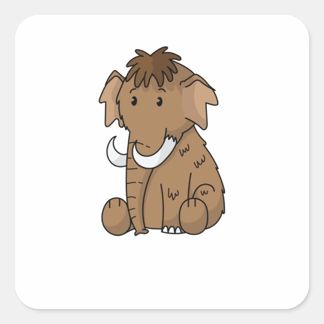 Mammut ganz lieb square sticker (Front)