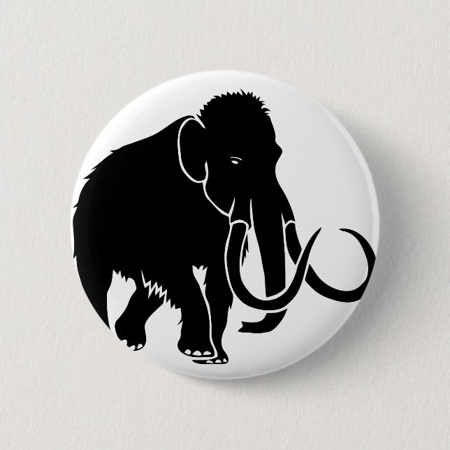 Mammut mammoth ice age Ice Age Stone time elephant 6 Cm Round Badge (Front)
