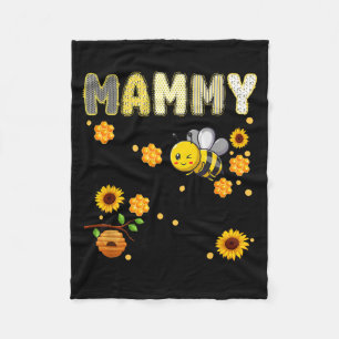 Mammy of The Bee-Day Girl Funny Bee Birthday Party Fleece Blanket