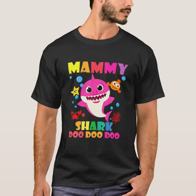 Mammy Shark Doo Doo Funny Baby Mummy Daddy Kids T-Shirt (Front)