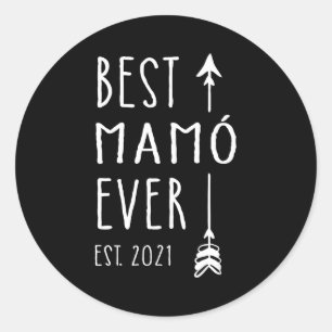 Mamo Ever Est 2021 New Irish Grandma Baby Announce Classic Round Sticker
