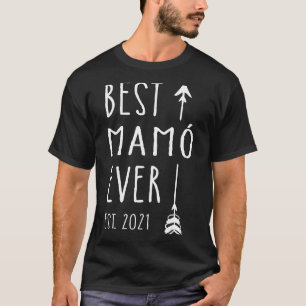 Mamo Ever Est 2021 New Irish Grandma Baby Announce T-Shirt