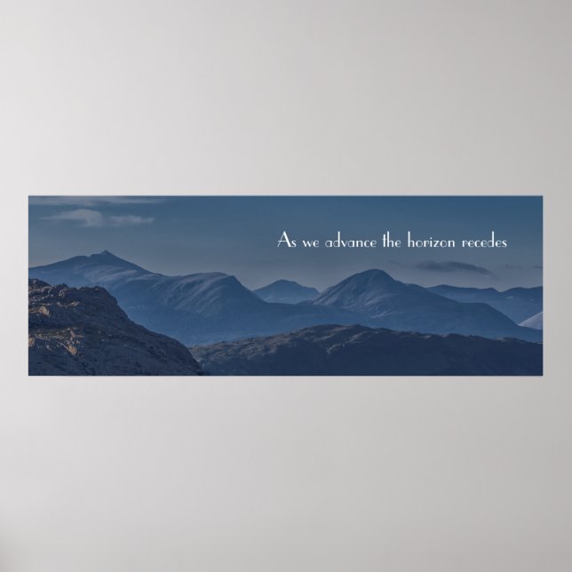 Mamores at Dusk, Scotland Poster (Front)