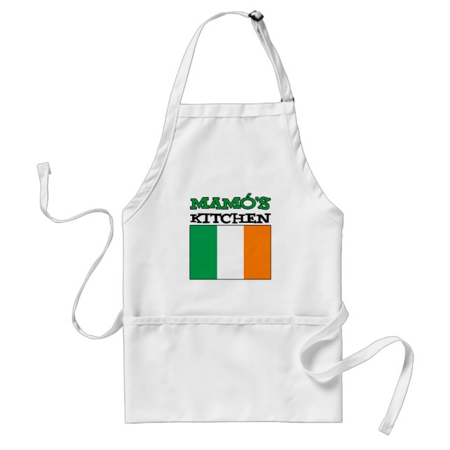 Mamo's Kitchen With Flag Of Ireland Standard Apron (Front)