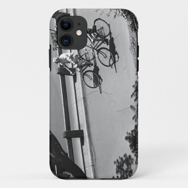 Man and Boy Cycling Case-Mate iPhone Case (Back)