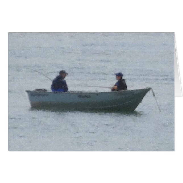 Man and Boy Fishing (Front Horizontal)