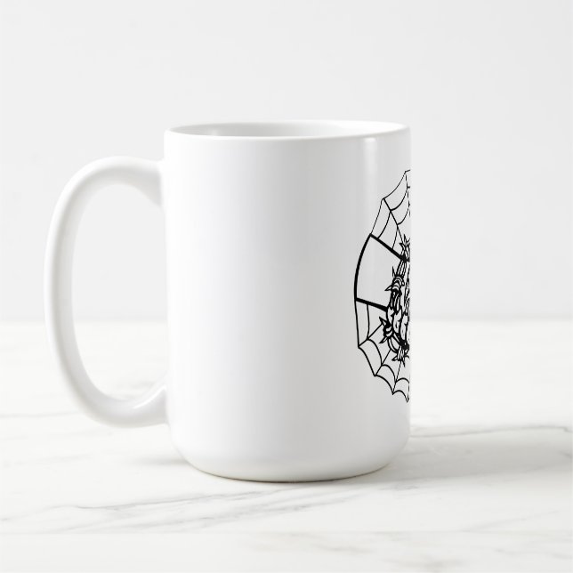Man and Devil Handshake With Barbed Wire Retro Coffee Mug (Left)