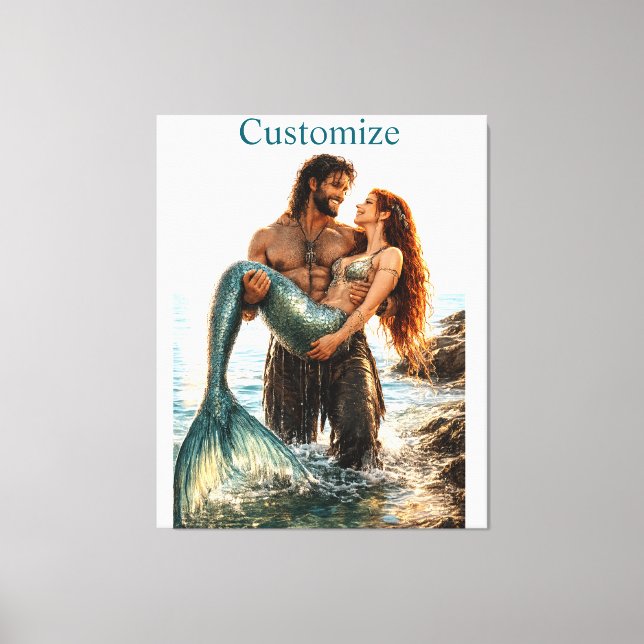 Man and Mermaid Thunder_Cove Canvas Print (Front)