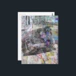 man and mufflers junk journal Mixed Media Collage Postcard<br><div class="desc">A mixed media collage made and photographed by Angelandspot in the year 2026 with vintage images and old telephone directory pages and a map</div>