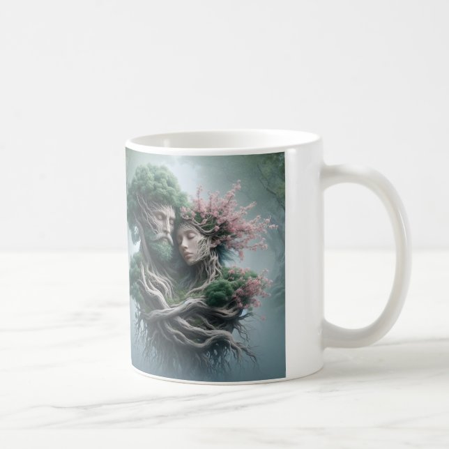 man and nature fusion coffee mug (Right)