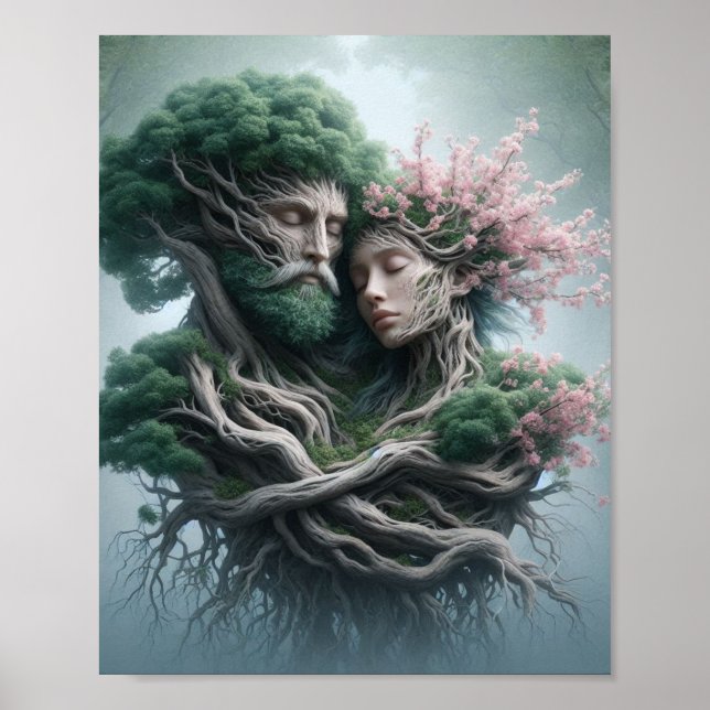man and nature fusion poster (Front)