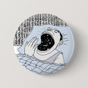 MAN AND THE COSMOS 6 CM ROUND BADGE