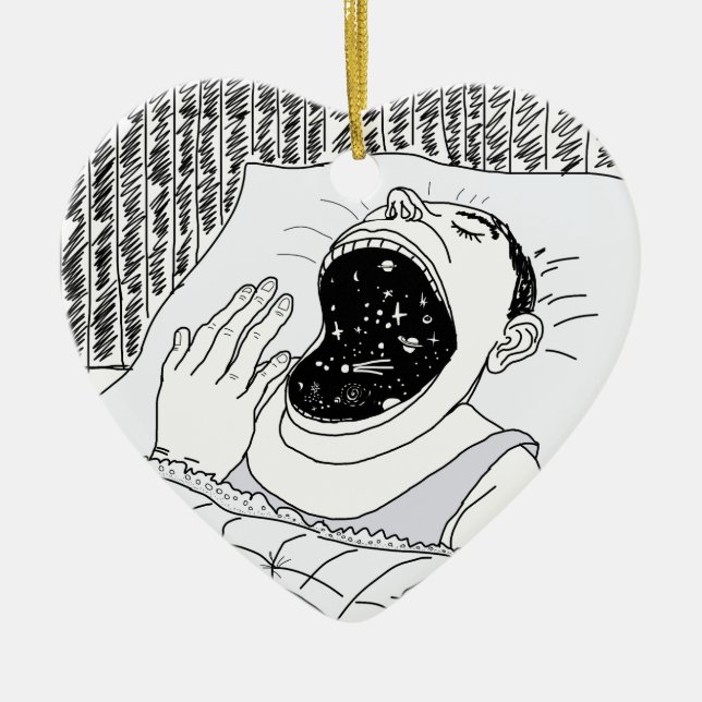 MAN AND THE COSMOS CERAMIC TREE DECORATION (Front)