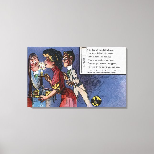 Man and Woman Couple in Candlelight Canvas Print (Front)