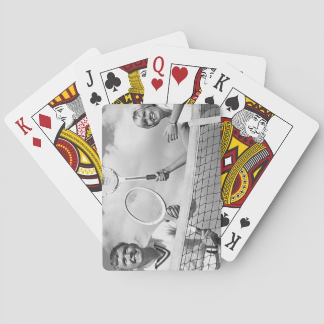 Man and Woman Playing Tennis Cards (Back)