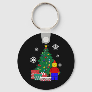 Man Around The Christmas Tree T Shirt  Key Ring