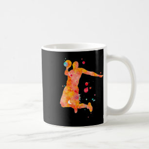 Man Basketball Player Watercolor Painting Coffee Mug