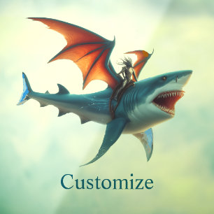 Man-Bat Riding Scary Shark Thunder_Cove